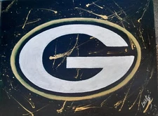 Green & Gold Painting by Lucky