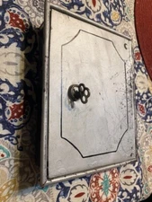 Antique Vintage Safe Inner Inside Interior Compartment Box Door With Key