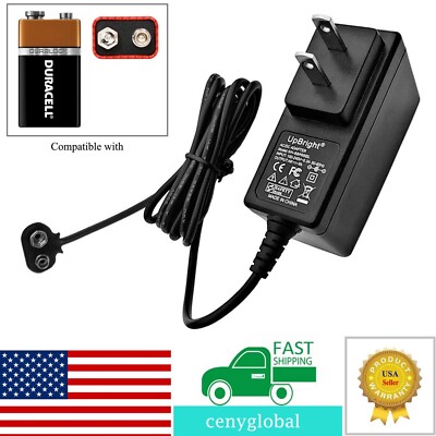 AC Power Adapter For 9v Battery Eliminator Kit Replace 9-Volt Batteries Charger