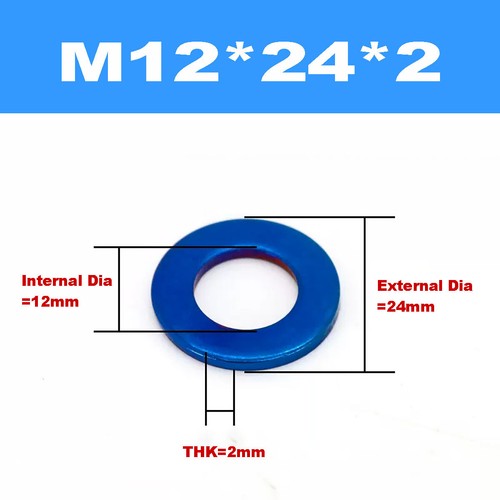 304 Stainless Steel Flat Washer/Titanium Blue Titanium Round Washer M4M6M8M10M12 - Picture 17 of 17