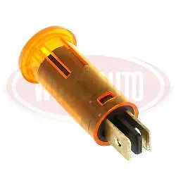 NEW 12MM PANEL DASH BOARD WARNING LIGHT AMBER 24 VOLT COMMERCIAL LORRY WAGON - Picture 1 of 1
