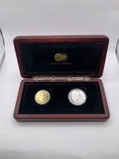 Nkosi Sikeleli Twin Set - 14ct 1/2oz Gold Coin & Sterling Silver 1/2oz 3259.98 per troy oz