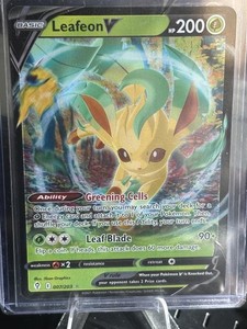 leafeon v pokemon card value Leafeon V 007/203 Evolving Skies Full Art Pokémon TCG Near Mint main image 1