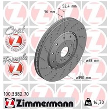 2x Zimmermann Scheibenbremse vorne 4G0615301E 4G0615301AH | 659667
