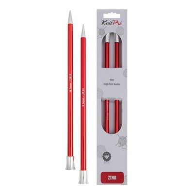 Knit Pro Zing Jackennadeln40 cm9,00 mm, Rot