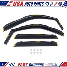 Fits For 2007-2013 Chevy Silverado Gmc Sierra Crew Cab Window Visors Rain Guards
