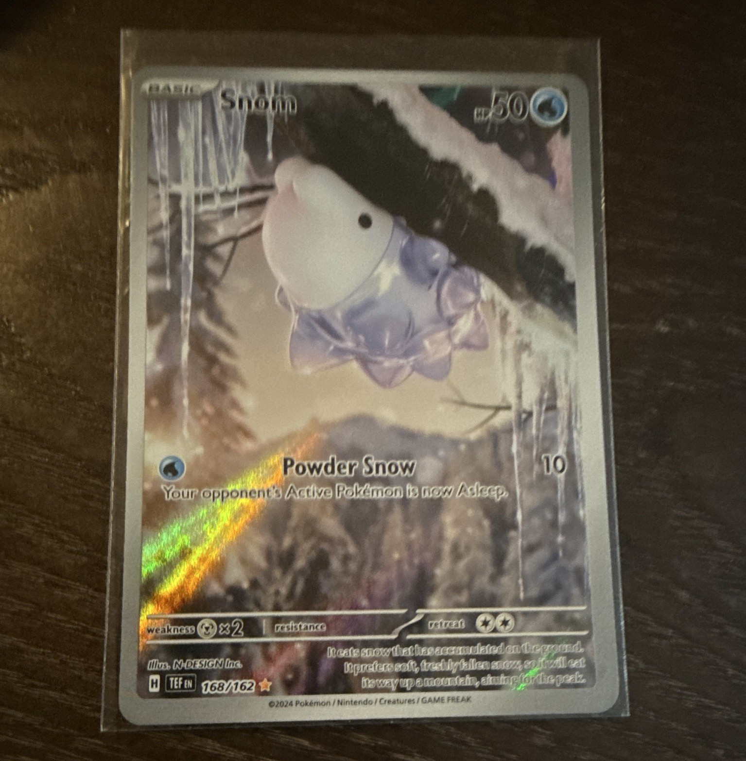 Pokemon Company Snom 168/162 SV05 Temporal Forces Illustration Rare Holo 50 HP