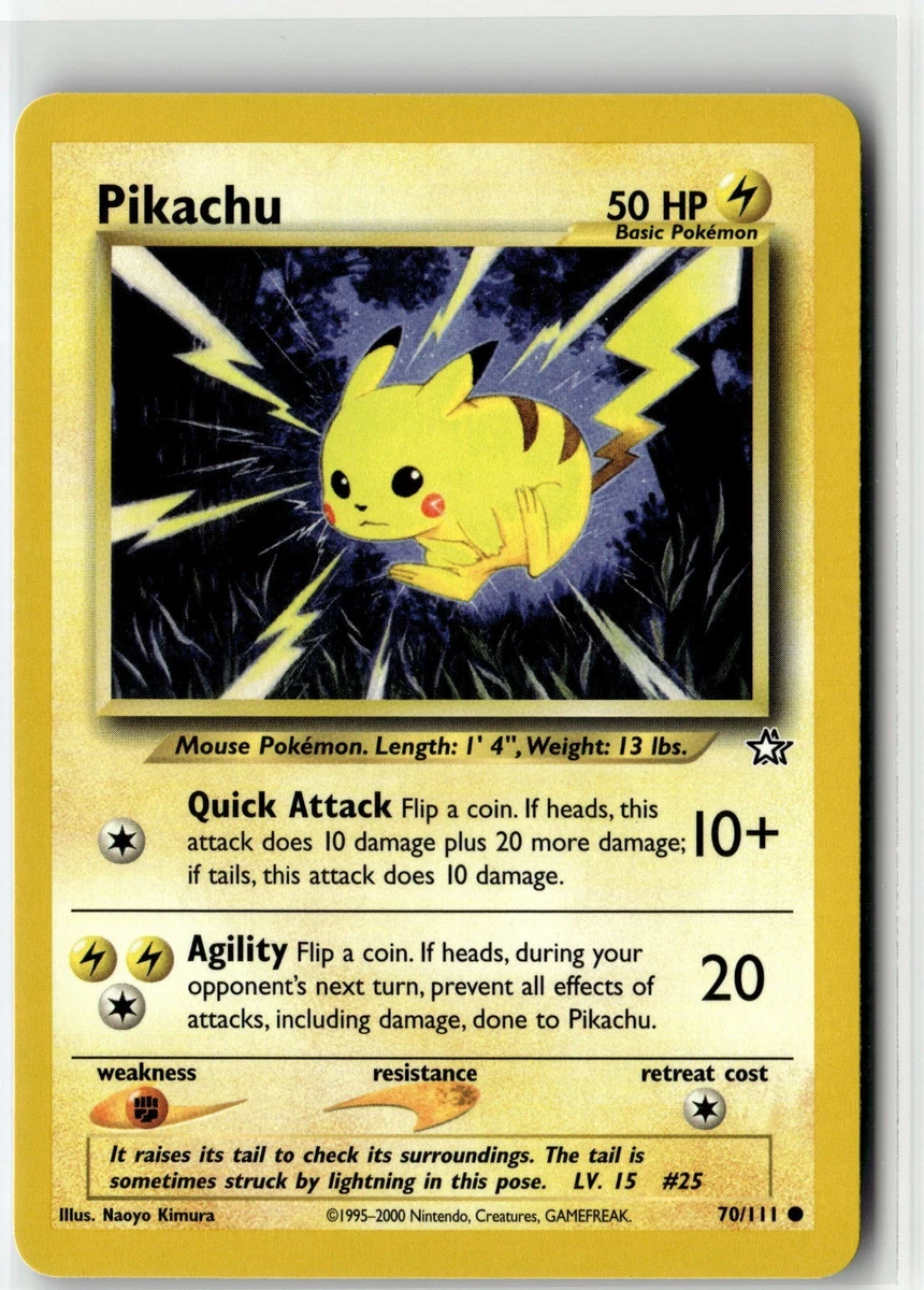 Pikachu Pokémon TCG Neo Genesis Common Collectible Individual Card