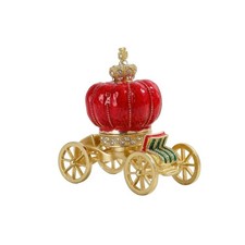 Pumpkin Carriage Trinket Box Decorative Carriage Jewelry Box Collectible