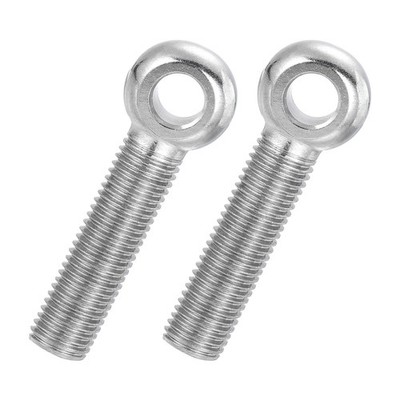 2 Pcs M16x70mm Full Thread Shoulder Swing Lifting Eye Bolt