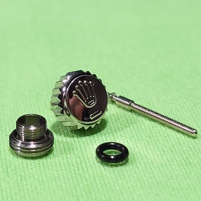 New Rolex Datejust 36 16000 B24-600-0 6mm Stainless Steel Crown + Stem& Tube Kit