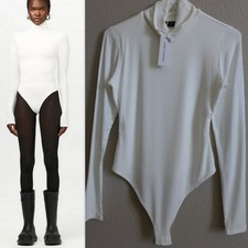 NAKED WARDROBE Women's L Turtleneck Long Sleeve Bodysuit NEW