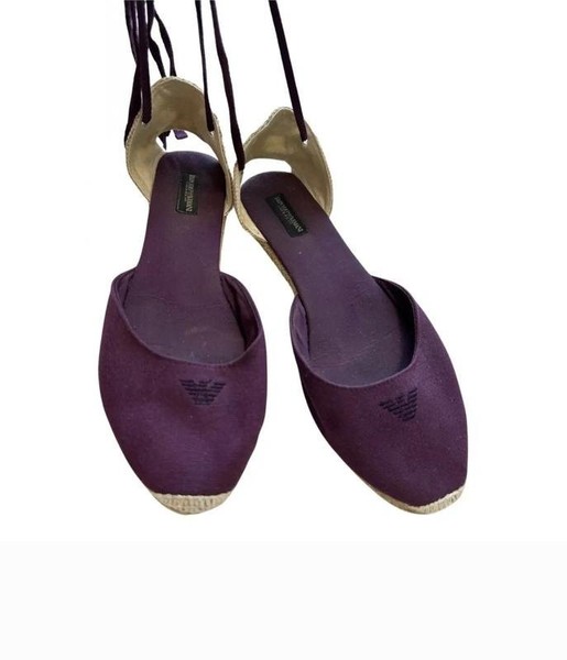 Women Emporio Armani Heels Purple Cotton 39.5