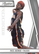 PAUL GEORGE ~ 2010-11 Prestige Basketball Rookie Card RC #220. rookie card picture