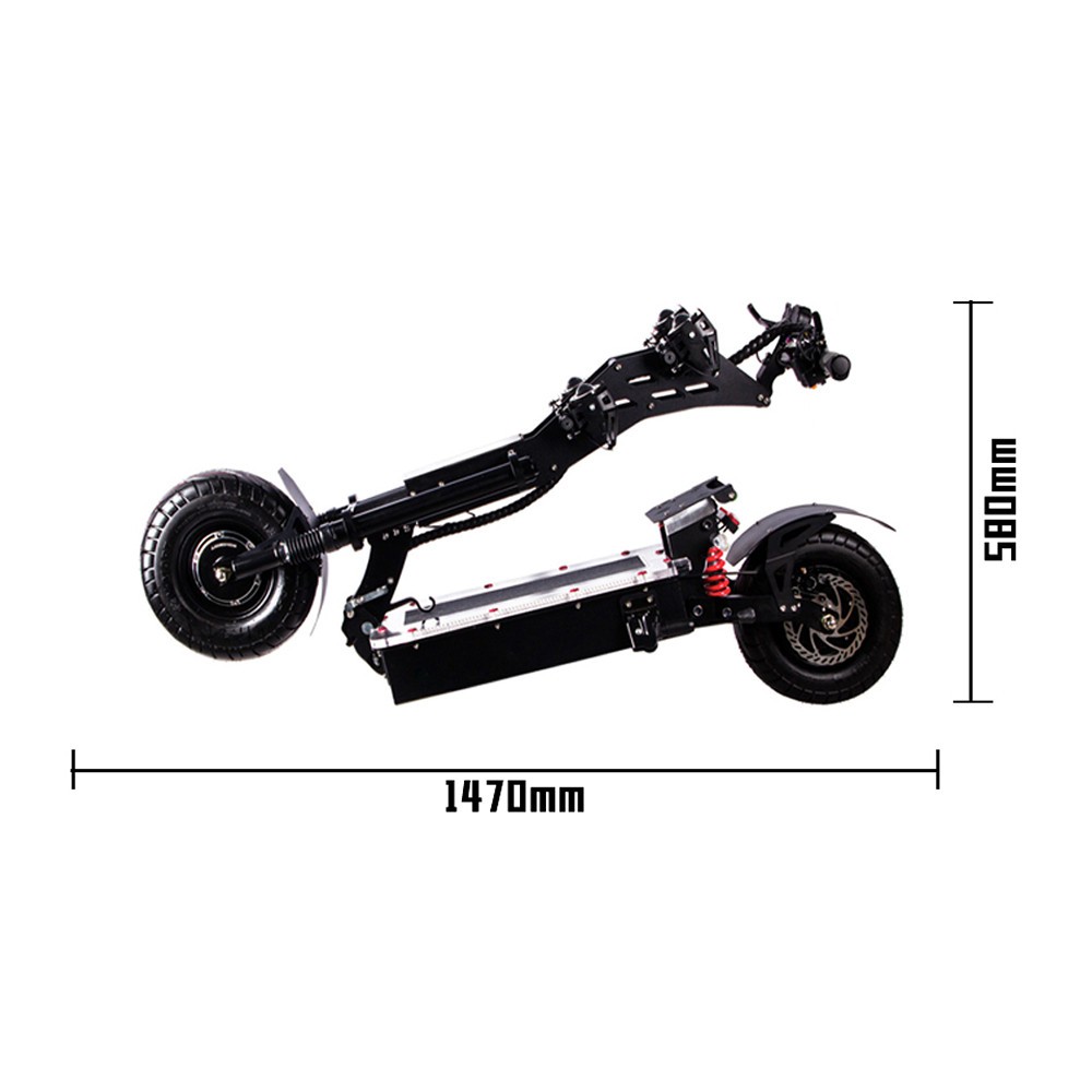 Folding Scooter DualMotor 10000W 72V40A Strong Power Electric