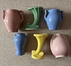 Lot Of 6 McCoy Pottery/USA Miniature Vases