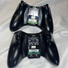 Microsoft Xbox 360 E 250GB Console  Lot: 2 OEM Controllers Wires Factory Reset