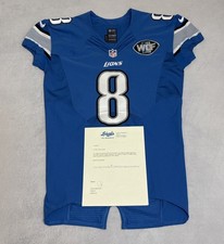 Dan Orlovsky 2015 Detroit Lions Game Worn Used Home WCF Nike Jersey Lelands COA