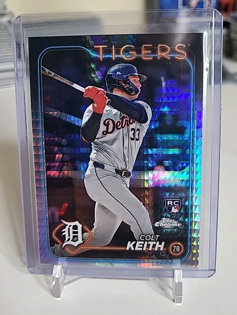 2024 Topps Chrome #2 Colt Keith Prism Refractor RC Detroit Tigers Rookie