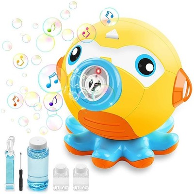 Bubble Machine Blower for Kids Octopus Automatic Party Supply Music Lights