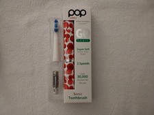 Pop Sonic Go Sonic Portable TOOTHBRUSH Blue 2 Speeds, 2 Minute Timer New In Box