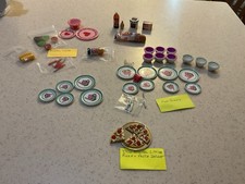 TYCO Kitchen Littles Barbie Rare And Vintage Lot Of Food And Dishes