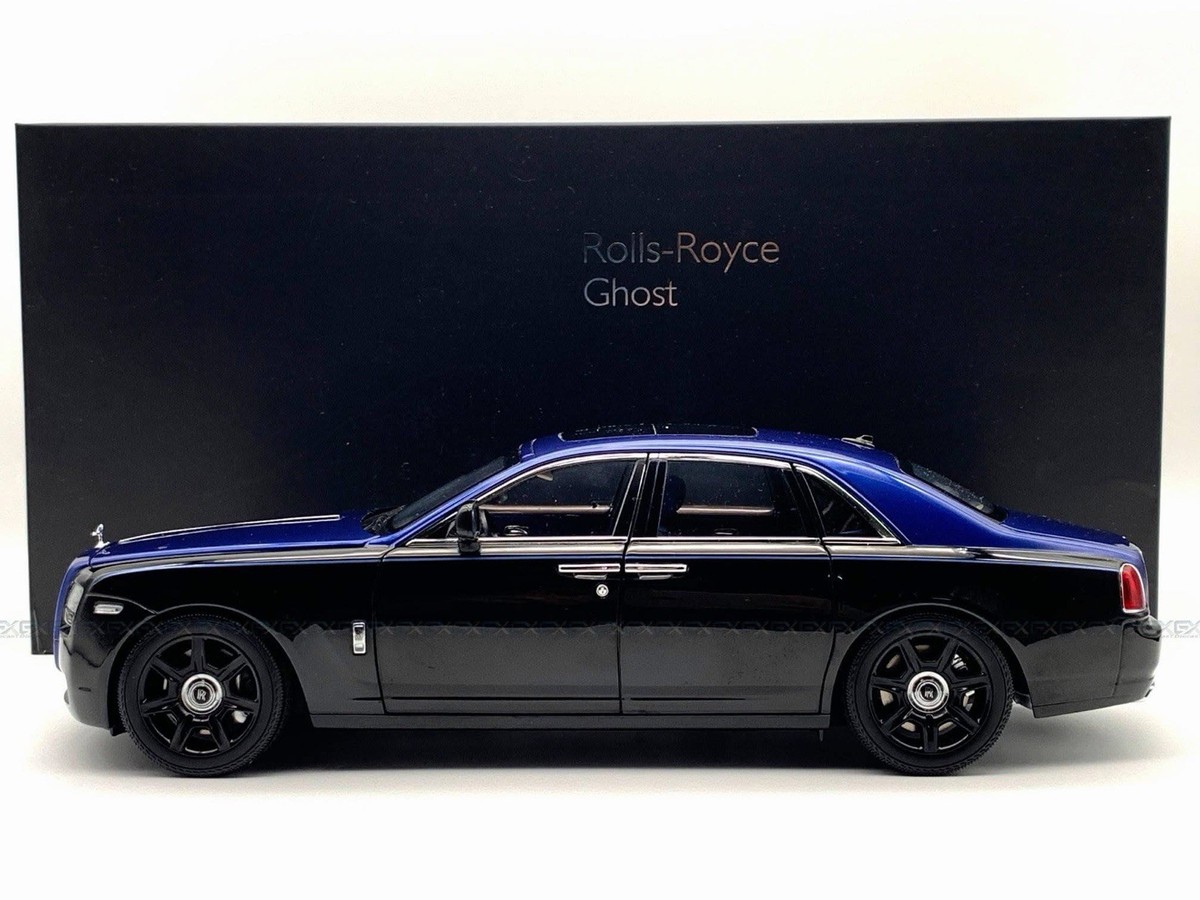 KYOSHO 1/ 18 Rolls Royce Ghost Diecast 2011 Black & Blue Rare