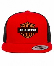 NEW KUSTOM HATZ HARLEY DAVIDSON OG STAPLE SNAPBACK HAT RED / BLACK MADE IN USA