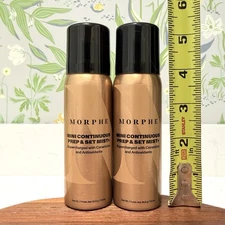 2 X Morphe Continuous Prep & Set Mist Travel MINI 1.3oz/36.8g Each NEW