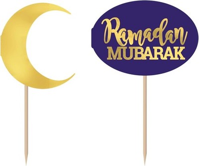 Eid Mubarak Celebration Ramadan Religious Theme Party Decoration Cupcake Picks
