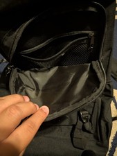 Black Unisex Medium Backpack Zip Closure, Adj...