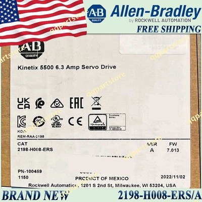 New in Box AB 2198-H008-ERS/A Kinetix 5500 6.3Amp Servo Drive 2198H008ERS serA