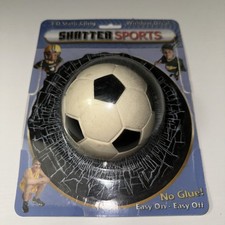 NOS Shatter Sports 3-D Static Cling Window Decal Easy On/Off Soccer Ball 2005