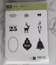 Stampin up "Joyous Celebration" Rubber stamp Set of 9 B12