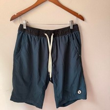Vuori men's swim shorts in solid dark blue size s