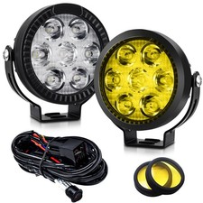 4.5 inch Led Pods Amber Fog Light White Off Road Driving Light Spot Offroad L...