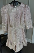 Dolce & Gabbana Silk Short Lamé Jacquard Dress Size 42 IT / US 6