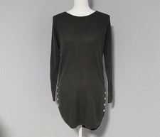 Michael Kors Olive Green Knit Long Sleeve Sweater Dress Size Small