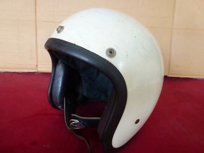 (OTOZY様)60s BELL 500-tx 7-1/8 Vintage 1960's BELL 500-TX White Mortorcycle/Auto Racing Helmet
