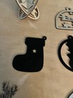 Lot Of 12 Unfinished Wooden Christmas Ornaments 3D Laser Cut Tree Snowflake DIY — photo 3