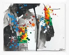 Jenik Cook Original Abstract Acrylic Painting Signed 2019 w/ COA Framed