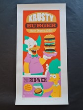 Dave Perillo Simpsons Krusty Burger LTD Edition Screenprint Signed Numbered