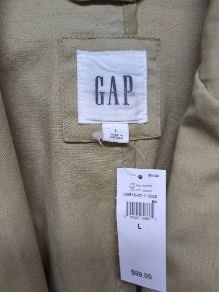 Gap Stretch Twill Iconic Khaki Blazer Mens Sz L Business Casual MSRP $99.99 - Image 3 of 4