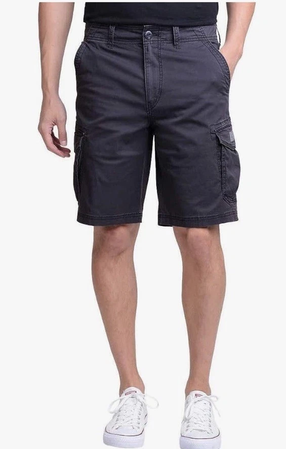 UNIONBAY Men's Montego Cargo Shorts Stretch Fit 30 Flex Waist Navy Blue New