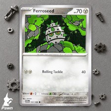 Ferroseed 62/86 Chaos Rising Common Pokemon TCG Card Single Near Mint Art OKUBO