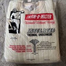Vintage Deadstock THERM-O-MASTER Insulated Longsleeve Shirt XL Caprolan Nylon