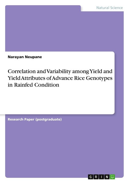 Correlation And Variability Among Yield And Yield Attributes Of Advance Rice Gen-image