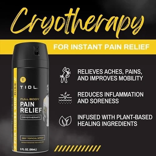 Spray para aliviar el dolor de crioterapia TIDL, 3 OZ (paquete de 2) dirigido al dolor de cuello, articulaciones y Foto 3 de 4