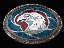 PF01172 *NOS* VINTAGE 1970s **BALD EAGLE** SOUTHWESTERN DESIGN BELT BUCKLE
