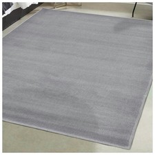 Homemaker Adorn Plain Silver Cut Pile Rug 170x120cm Living Room Floor